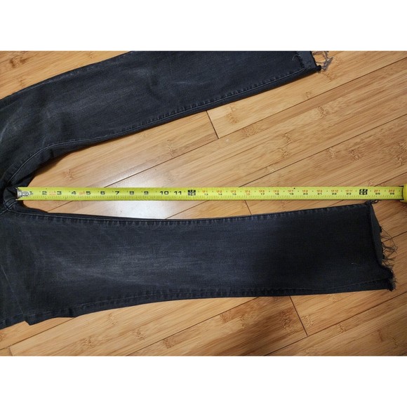 Madewell Womens Black Cali Demi Boot Distressed Button Fly Jeans G7687 Sz 24x26 - Picture 9 of 12